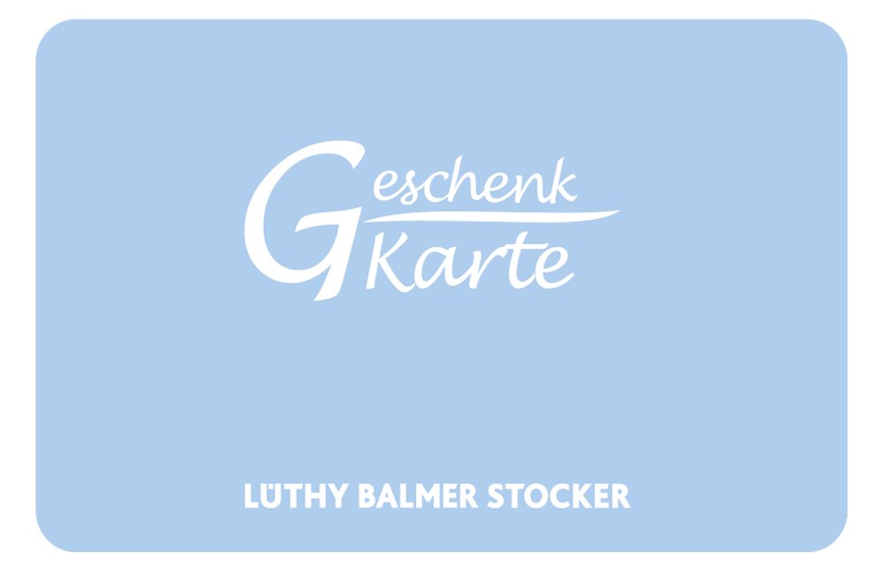 Geschenkkarte blau / Carte cadeau bleue