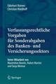 Verfassungsrechtliche Vorgaben für Sonderabgaben des Banken- und Versicherungssektors