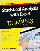 Statistical Analysis with Excel For Dummies