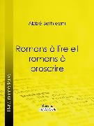 Romans à lire et romans à proscrire