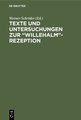 Texte und Untersuchungen zur 'Willehalm'-Rezeption