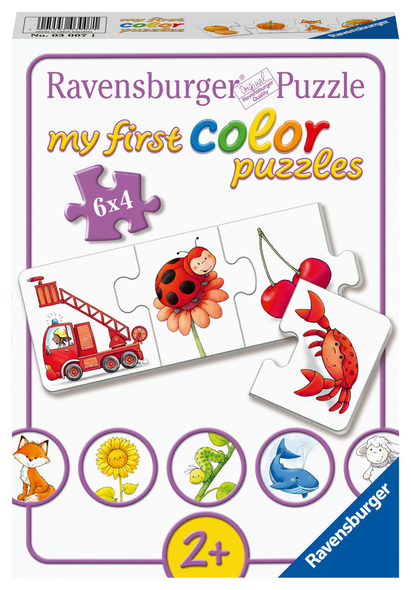 Ravensburger Kinderpuzzle - 03007 Alle meine Farben - my first color puzzle mit 6x4 Teilen - Puzzle für Kinder ab 2 Jahren