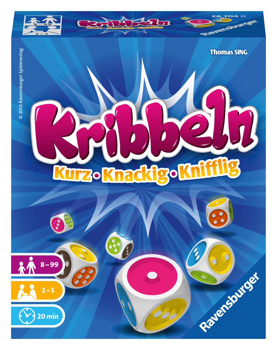 Ravensburger 26704 - Kribbeln, kniffliges Würfelspiel für 2-5 Spieler, Mitbringspiel ab 8 Jahren, die Flotten Kleinen