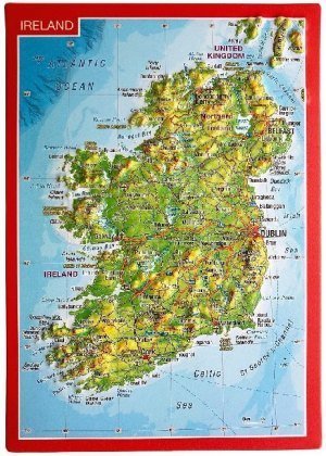 Reliefpostkarte Irland