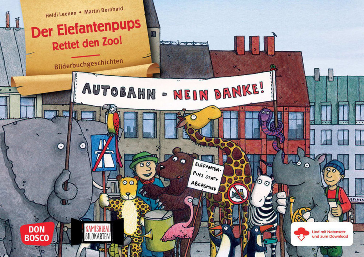 Der Elefantenpups - Rettet den Zoo! Kamishibai Bildkartenset