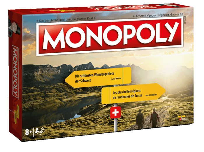 Monopoly Die schönsten Wandergebiete der Schweiz