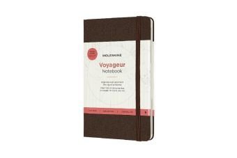 Moleskine Reisenotizbuch Liniert / Kariert / Punktraster, Hard Cover, Kaffeebraun, 11,5X18 cm