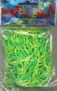 Rainbow Loom Silikonbänder Gelb-grün/Yellow-green