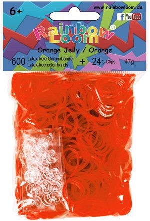 Rainbow Loom Gummibänder Orange Jelly