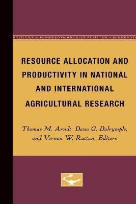 Resource Allocation and Productivity in National and International Agricultural Research