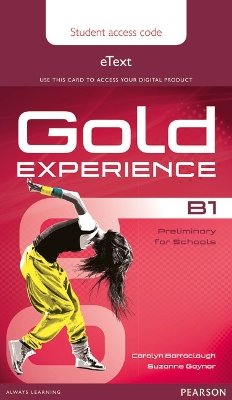 Gold Experience B1 eText Student Access Card