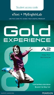 Gold Experience A2 eText & MyEnglishLab Student Access Card