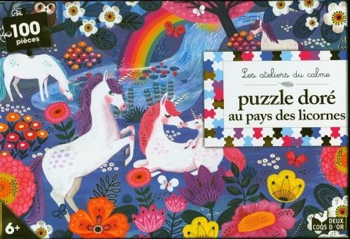 Puzzle doré au pays des licornes