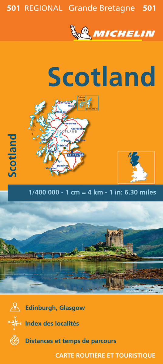 Scotland. 1:400'000 - Plans d'Edinburgh, Glasgow / Index des