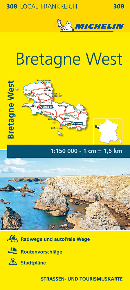 Michelin Bretagne West. 1:150'000