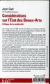 Considérations sur l'Etat des Beaux-Arts