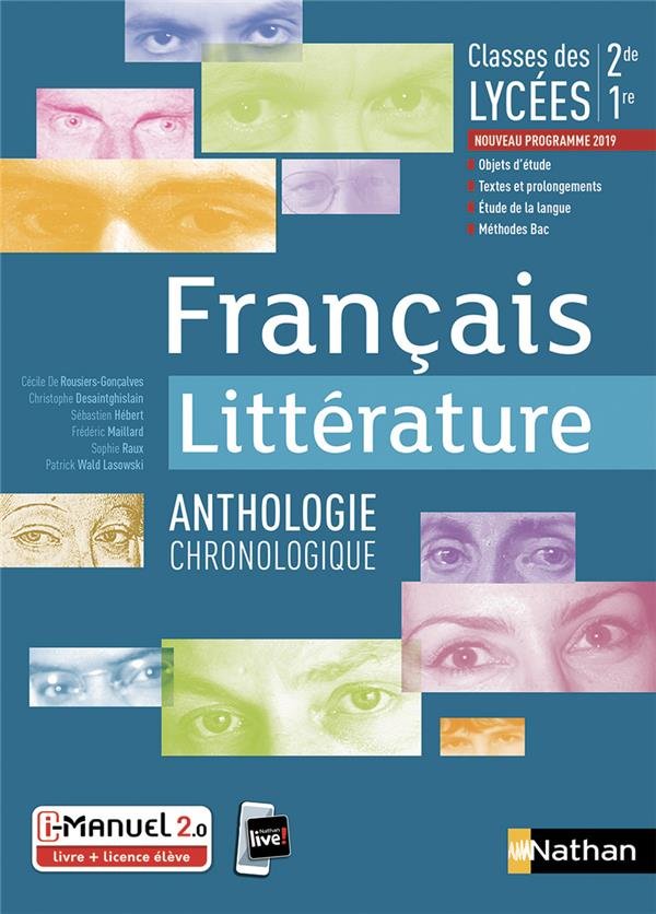 Français littérature, anthologie chronologique