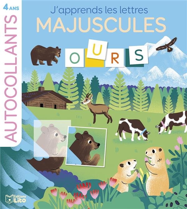 Autocollants : j'apprends les lettres majuscules : ours