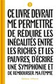 Ce livre devrait me permettre de réduire les inégalités entre les