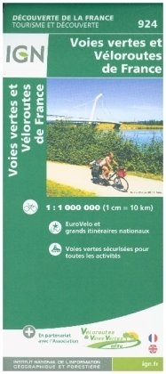 Voies Vertes et Véloroutes de France 1:1 000 000. 1:1'000'000