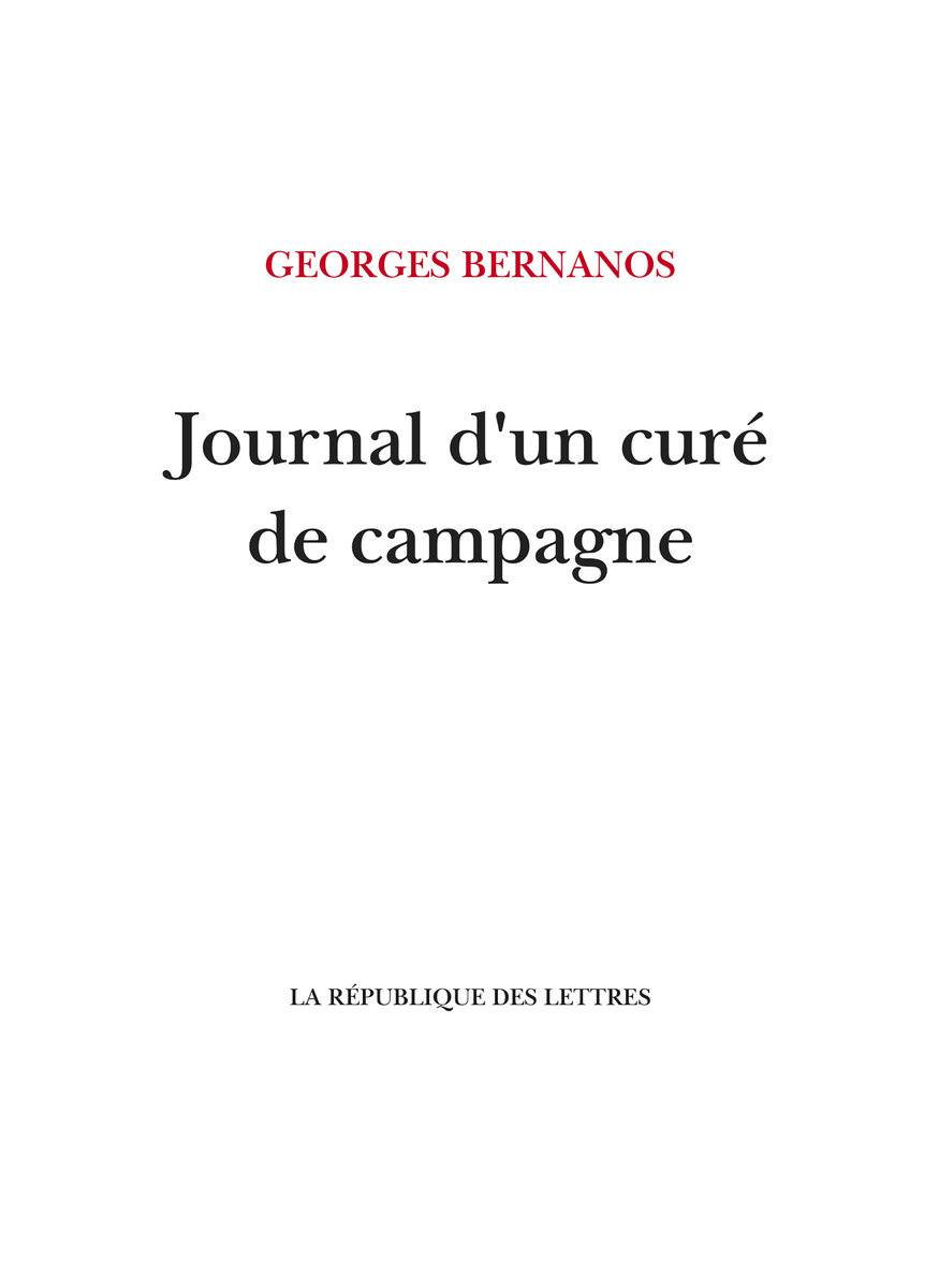 Journal d'un cure de campagne