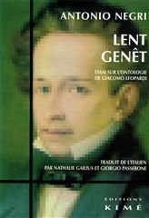 Lent genet - essai sur l'ontologie de g.leopardi