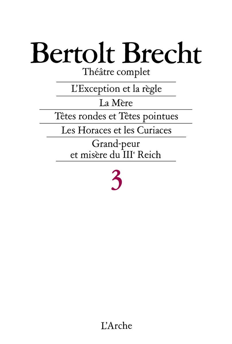 Theatre complet t3 brecht