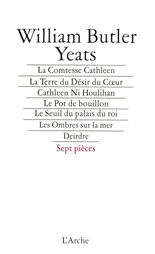 Theatre complet tome 1 yeats