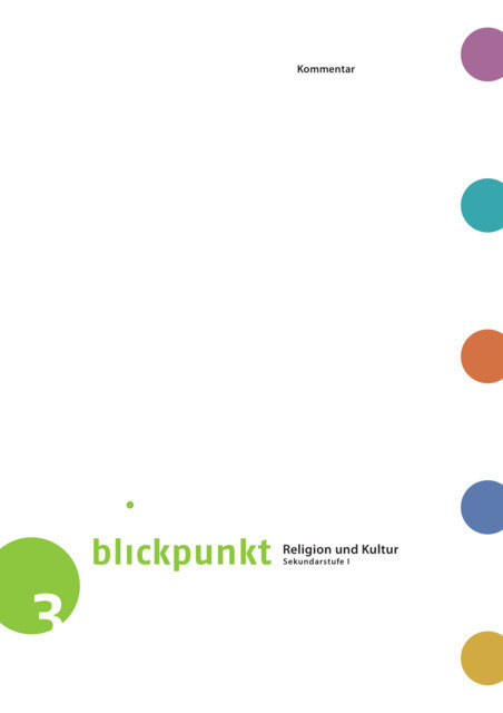 Blickpunkt 3 - Religion und Kultur / Kommentar