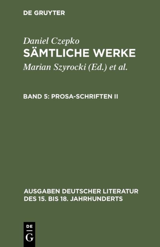 Prosa-Schriften II