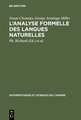 L'analyse formelle des langues naturelles