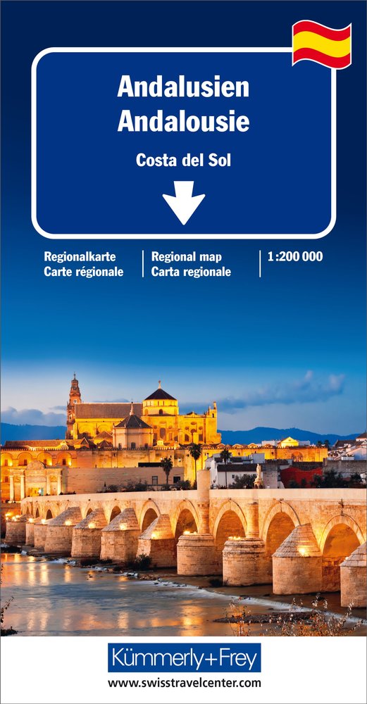 Kümmerly+Frey Regional-Strassenkarte Andalusien 1:200.000. 1:200'000