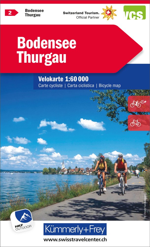 Kümmerly+Frey Velokarte 2 Bodensee, Thurgau 1:60.000. 1:60'000