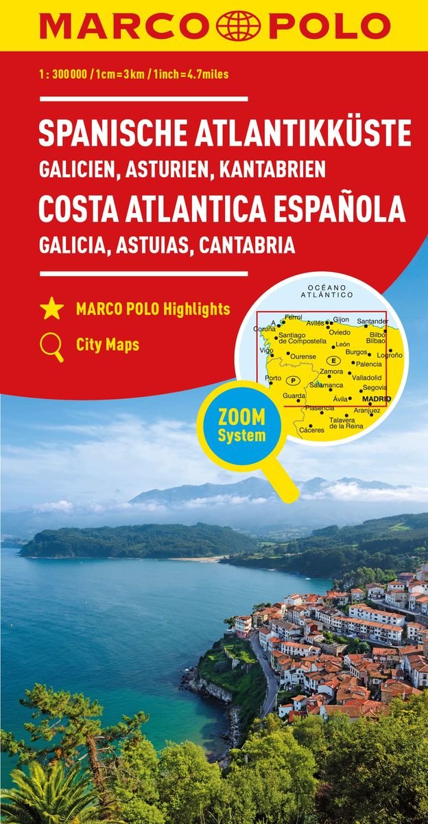 MARCO POLO Regionalkarte Spanische Atlantikküste 1:300.000. 1:300'000