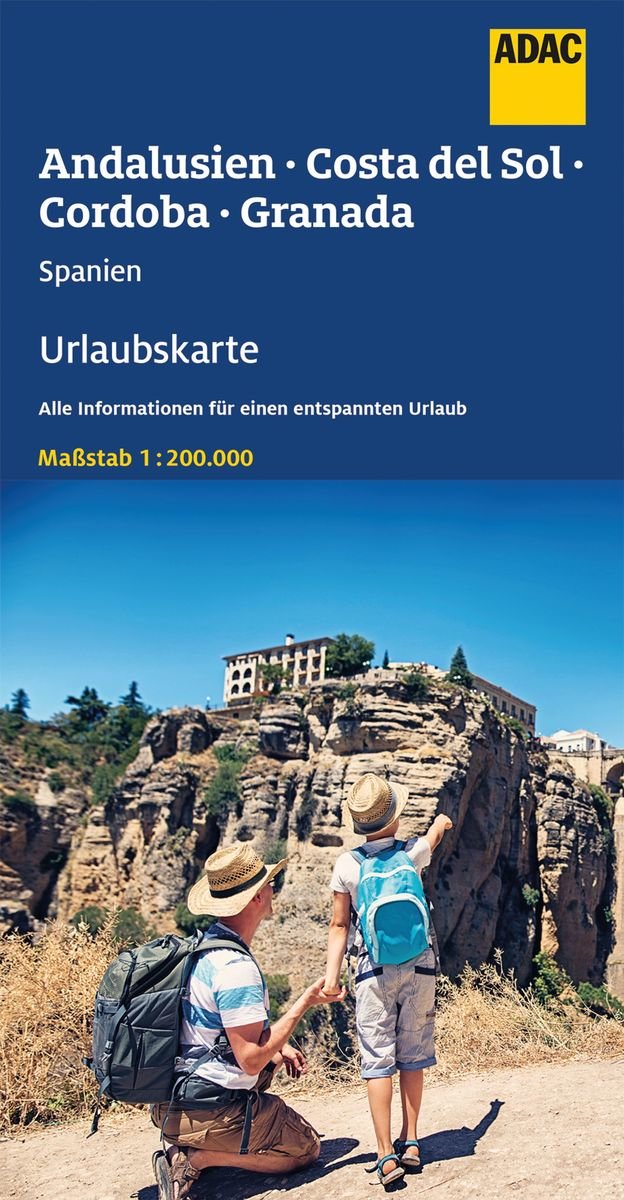 ADAC Urlaubskarte Andalusien, Costa del Sol 1:200.000