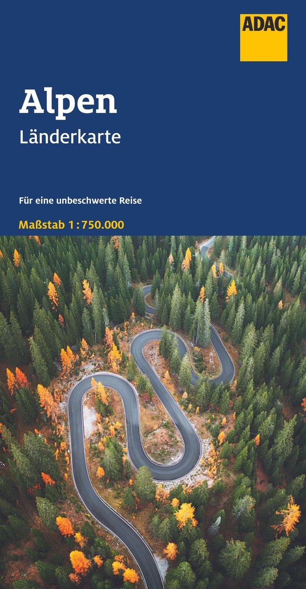 ADAC Länderkarte Alpen 1:750.000