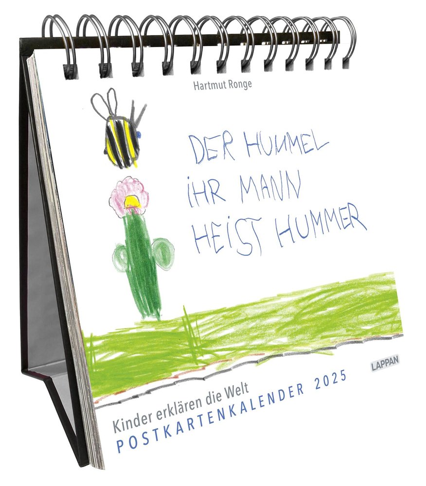 Der Hummel ihr Mann heist Hummer - Postkartenkalender 2025