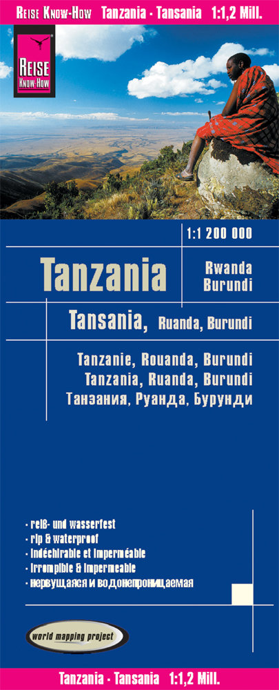 Reise Know-How Landkarte Tansania, Ruanda, Burundi (1:1.200.000). 1:1'200'000