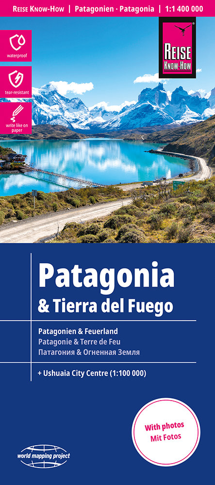 Reise Know-How Landkarte Patagonien, Feuerland / Patagonia, Tierra del Fuego (1:1.400.000). 1:1'400'000