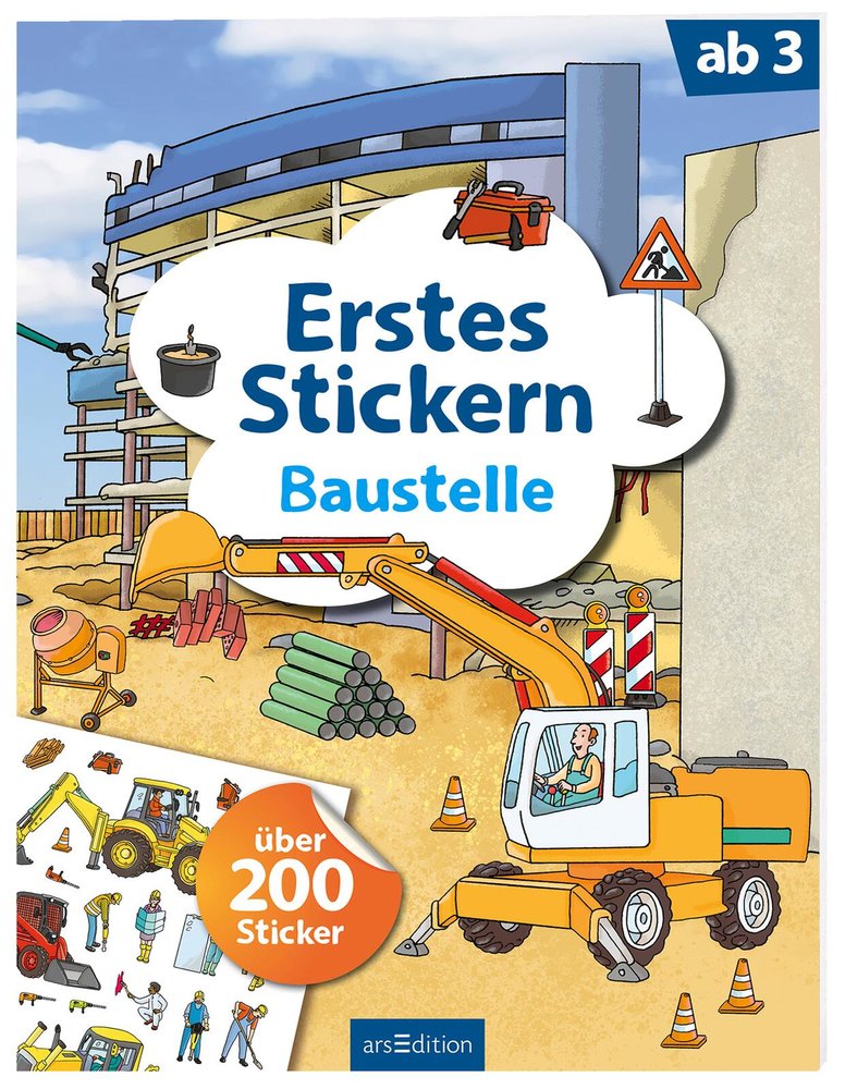 Erstes Stickern - Baustelle