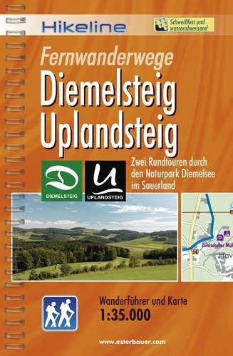 Fernwanderwege Diemelsteig Uplandsteig. 1:50'000