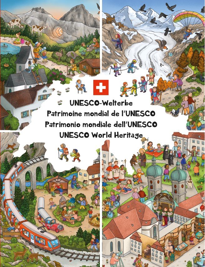 UNESCO-Welterbe Wimmelbuch Schweiz