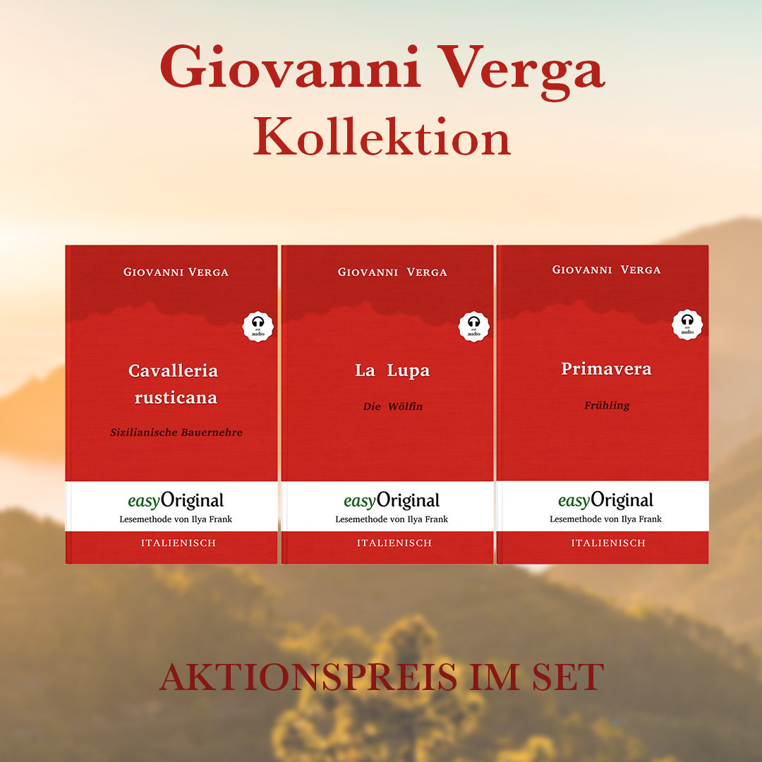 Giovanni Verga Kollektion (Bücher + 3 Audio-CDs) - Lesemethode von Ilya Frank