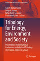 Tribology for Energy, Environment and Society